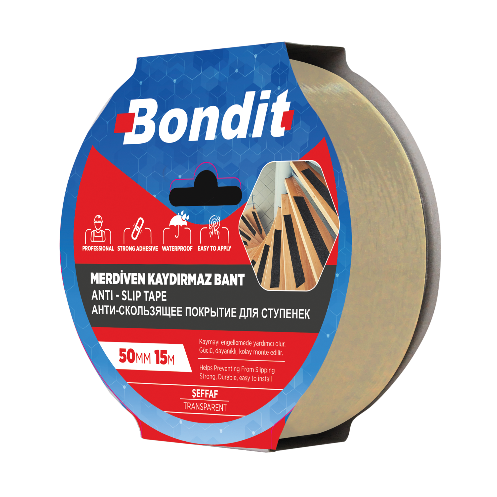 Oferte la Banda antiderapanta pentru scara Bondit, transparent, 50 mm x 15 m