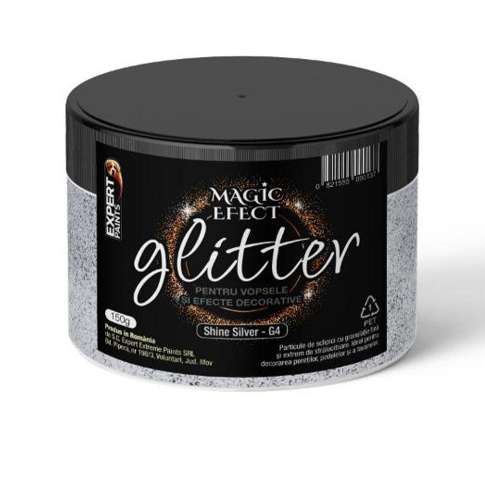 Oferte la Sclipici decorativ Glitter G4 Magic Efect, 150g, shine silver, 150 gr
