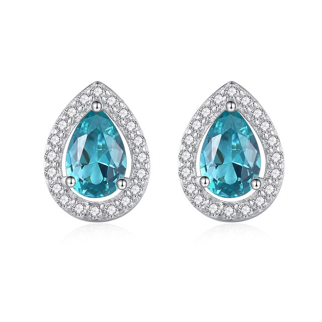 Oferte la Cercei din argint Capri Aquamarine