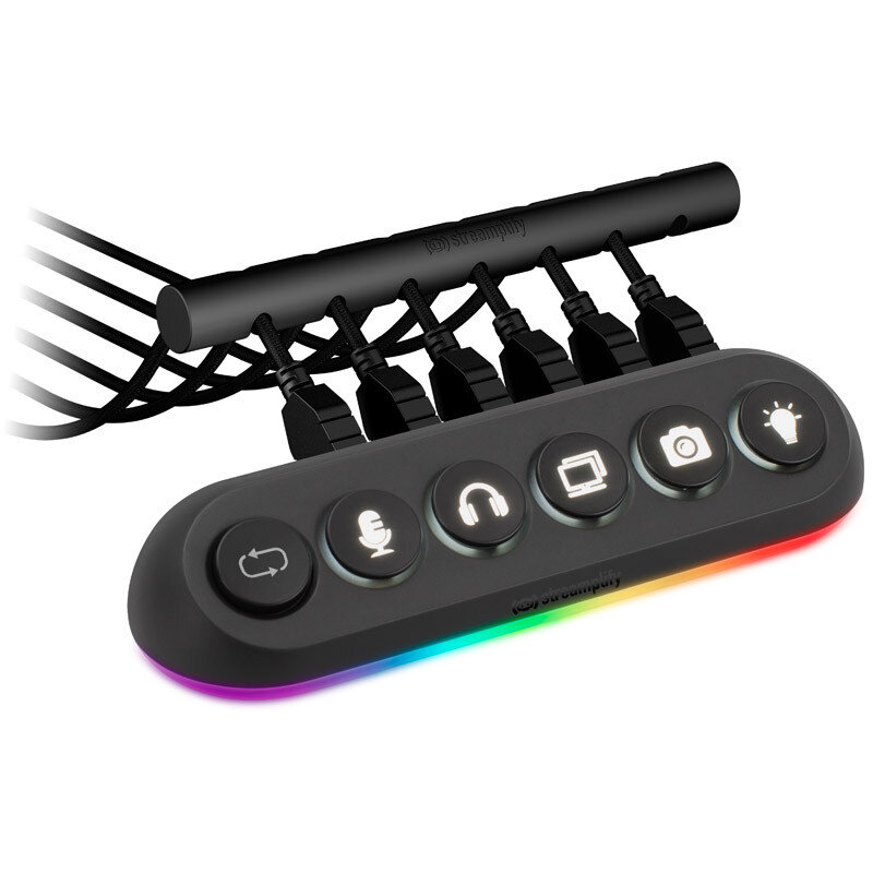 Oferte la Hub Deck 5 Usb Rgb 12V Cablu De Alimentare Negru