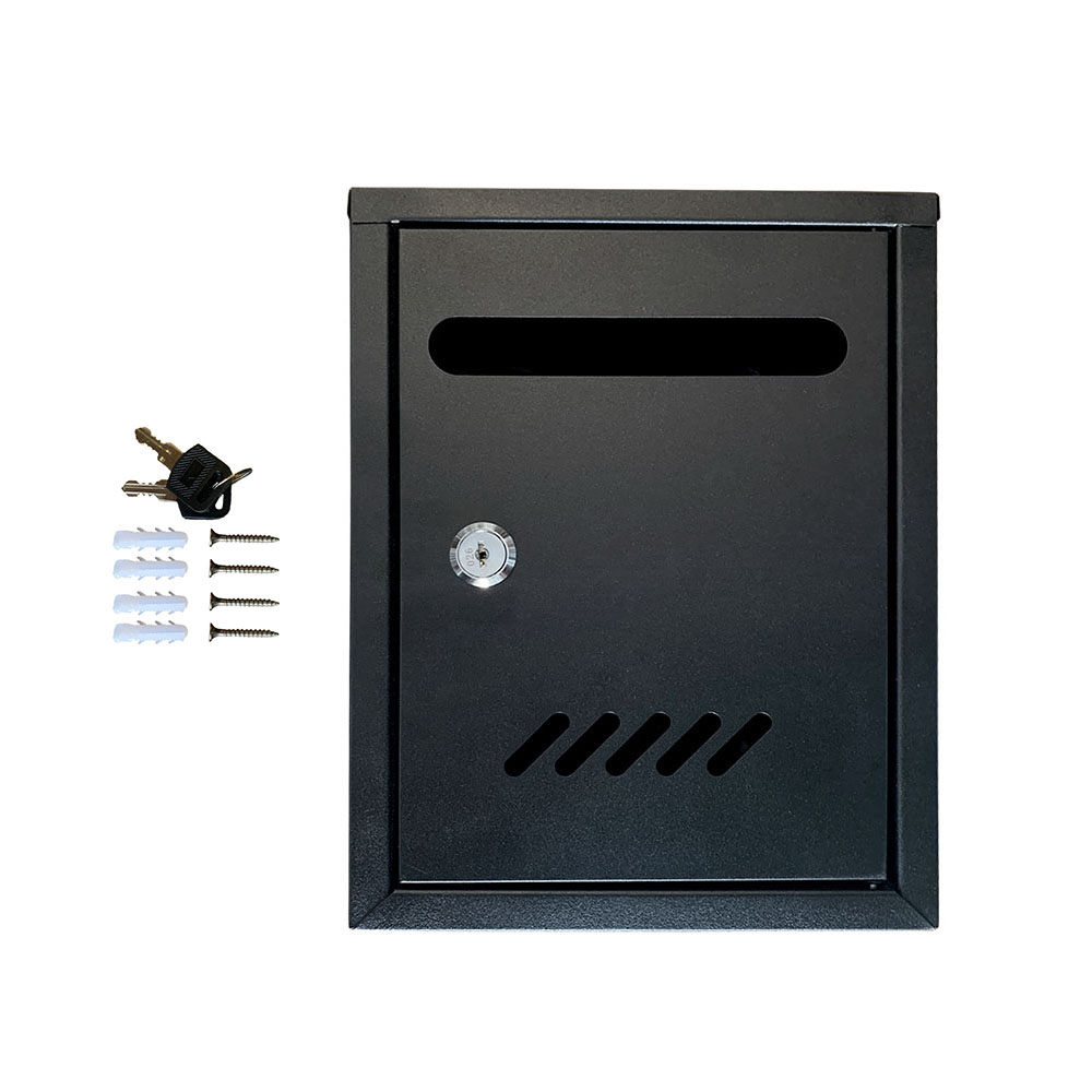 Oferte la Cutie postala exterior Ferrobrand, otel galvanizat, negru, 2 chei, 260 x 180 x 60 mm