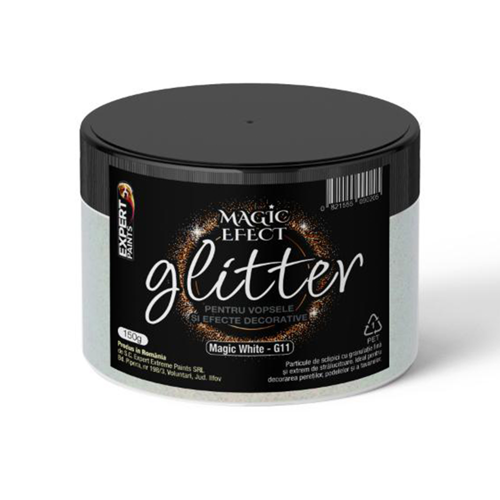 Oferte la Sclipici decorativ Glitter G11 Magic Efect, white, 150 gr