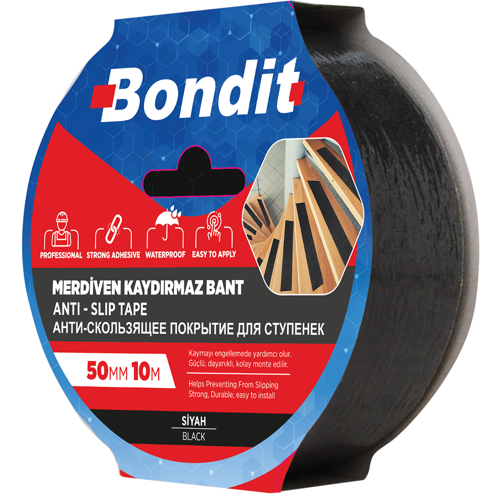 Oferte la Banda antiderapanta pentru scara Bondit, negru, 50 mm x 10 m