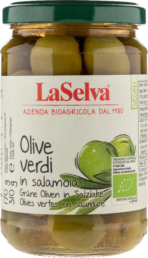 Oferte la Masline verzi bio în saramura, 310g LaSelva