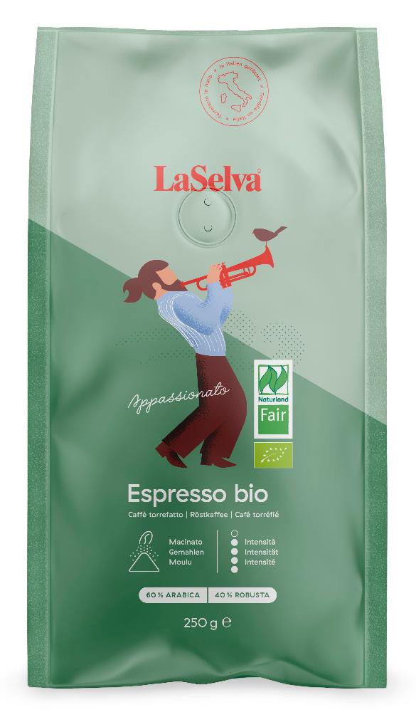 Oferte la Cafea espresso bio+fair macinata, Apassionato, 250g LaSelva