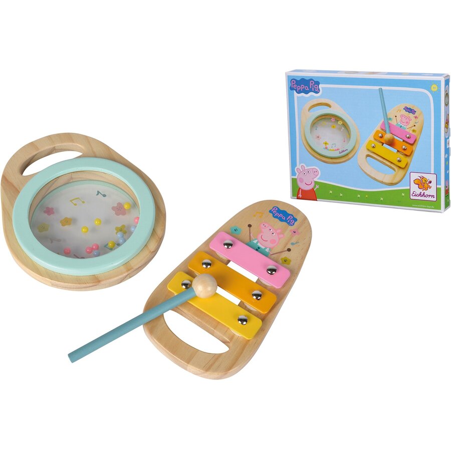 Oferte la Set Muzical Din Lemn Peppa Pig 2x Bucati +12luni Multicolor