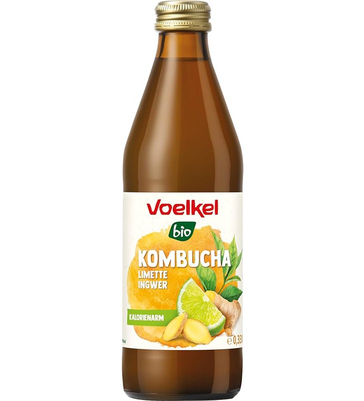 Oferte la Bautura bio kombucha cu limete si ghimbir, 330ml Voelkel