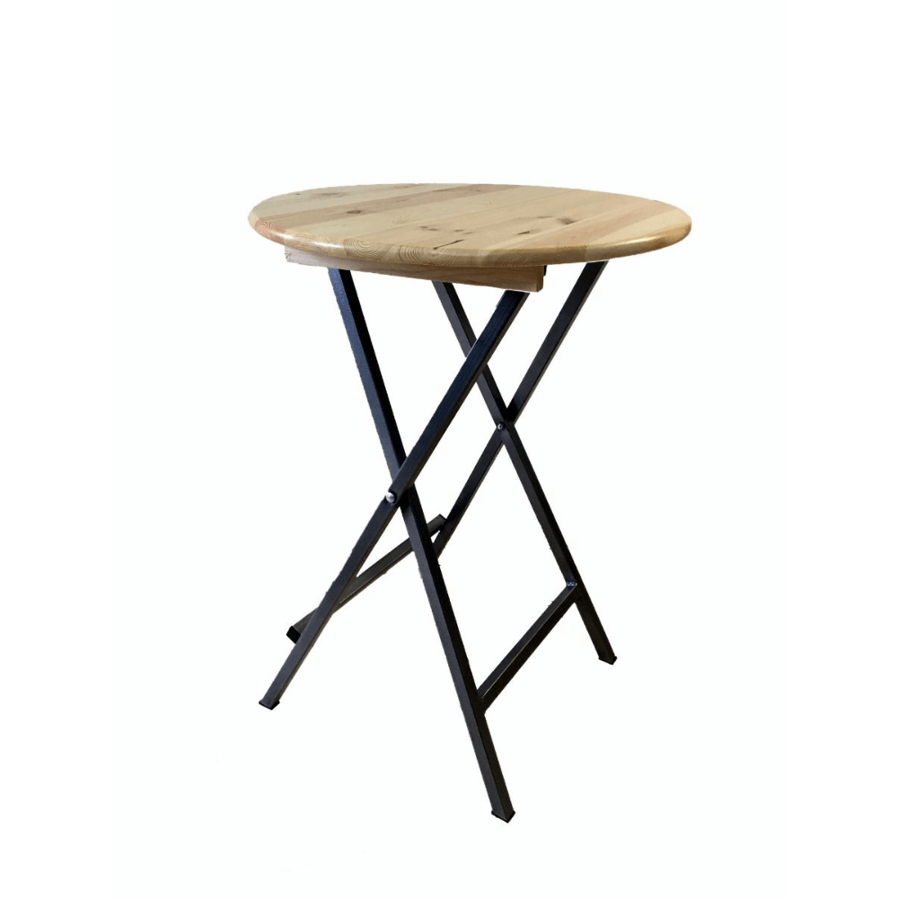 Oferte la Masa rotunda pliabila gradina BucinMob Stehtisch, lemn masiv rasinoase, natur, diametru 78 cm