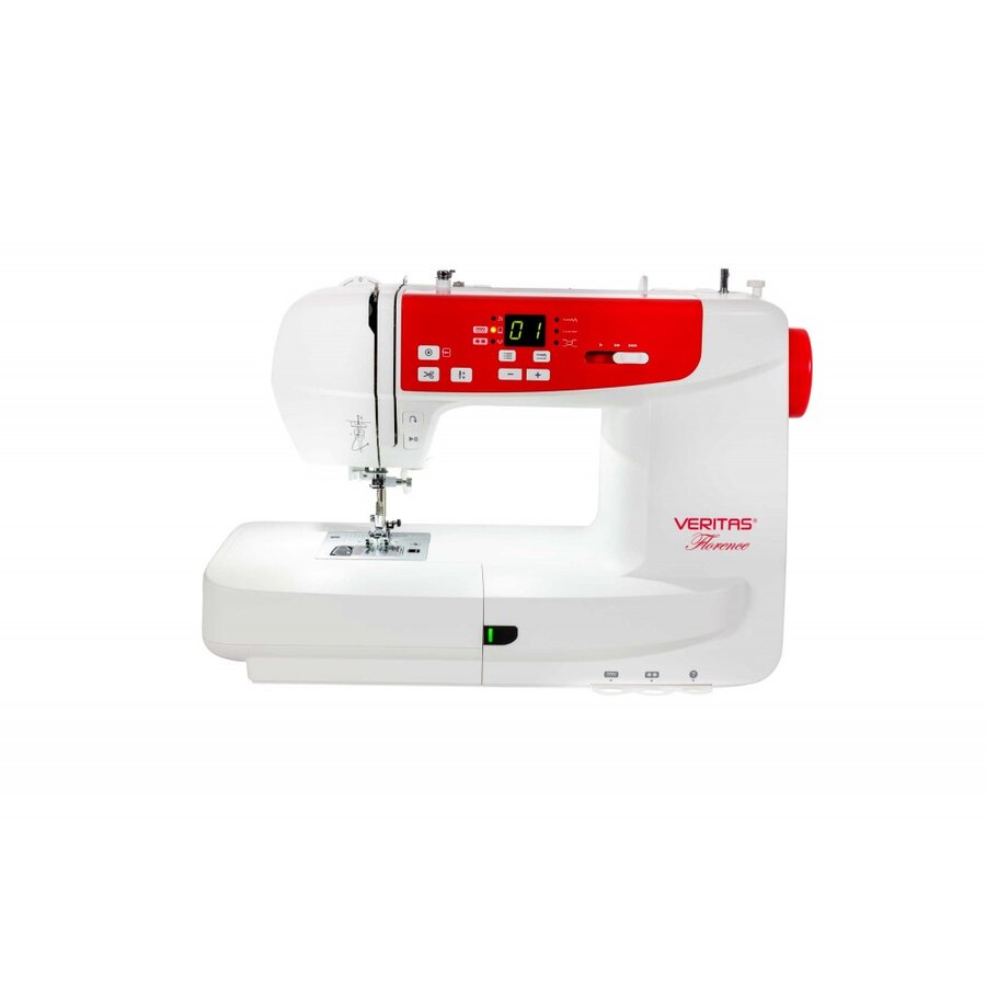 Oferte la Masina de Cusut si Brodat Digitala Florence 120 Programe 860 Imp/min 70W White Red