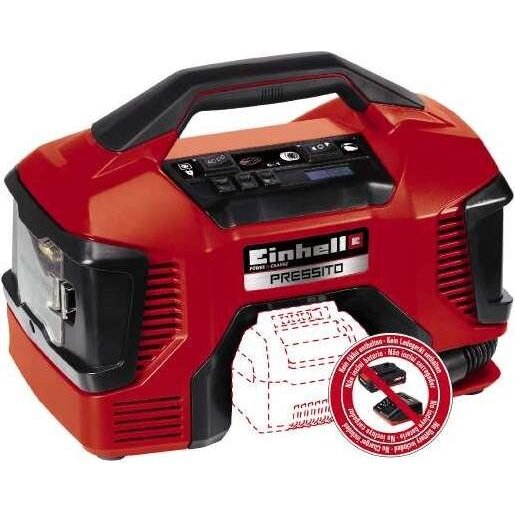 Oferte la Compresor Hibrid Pressito 18V / 220V Fara Baterie si Incarcator Rosu/Negru