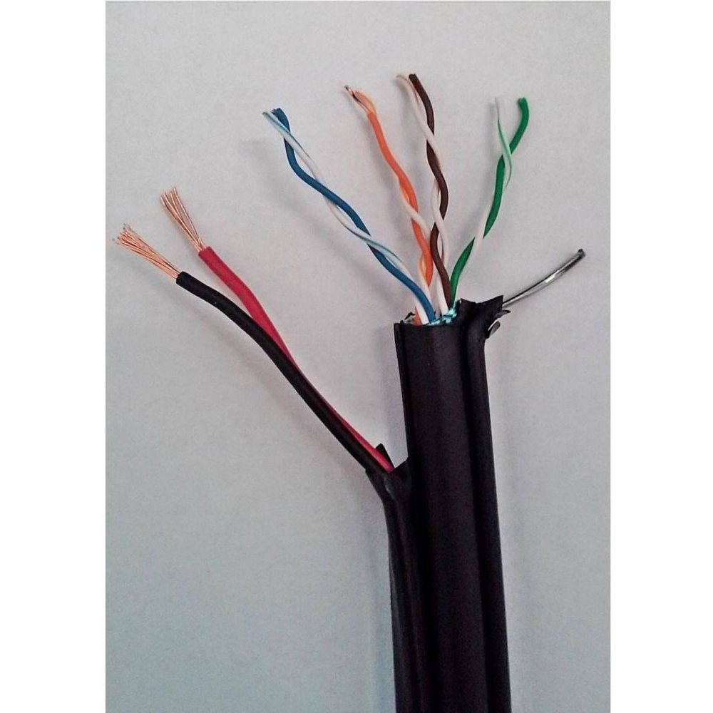 Oferte la Cablu cupru FTP cu sufa + alimentare 2x0.75 CAT5E 24 AWG 10ml TED00260