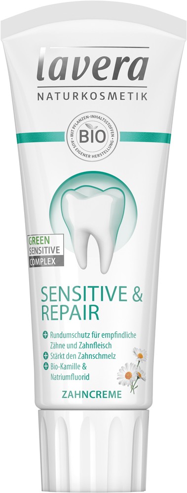 Oferte la Pasta de dinti bio cu musetel, Sensitive si Repair, 75ml Lavera