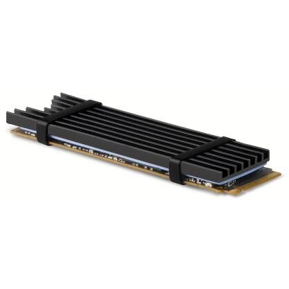 Oferte la Cooler Pasiv CLR-M2L3 pentru M.2 SSD Suport SSD 80MM Aluminiu Paduri Termice Silicon Incluse Inaltime 3MM