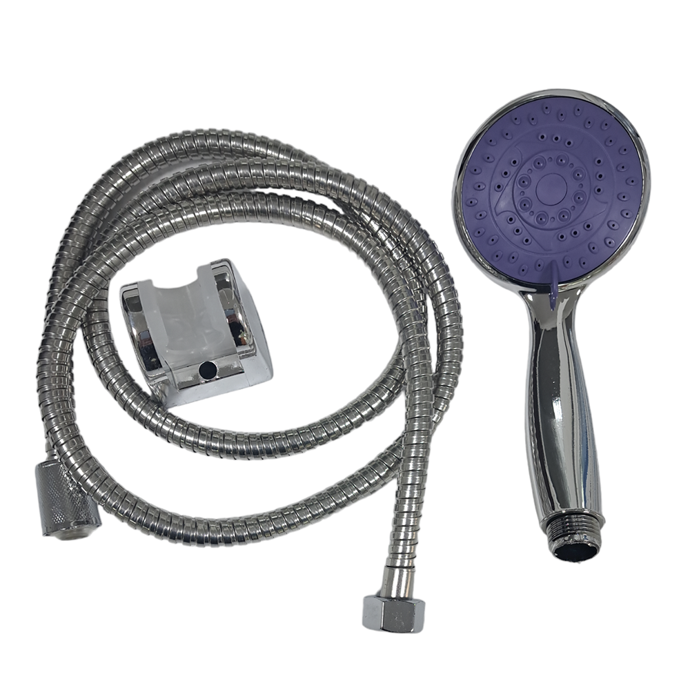 Oferte la Set dus 4, metal/plastic, argintiu, para mobila, furtun dus 