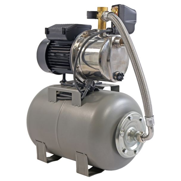 Oferte la Hidrofor cu pompa autoamorsanta din inox Wasserkonig 25LMX3.8-51 putere 1000 W debit maxim 3780 l/h inaltime refulare max 51 m vas de expansiune 24 l