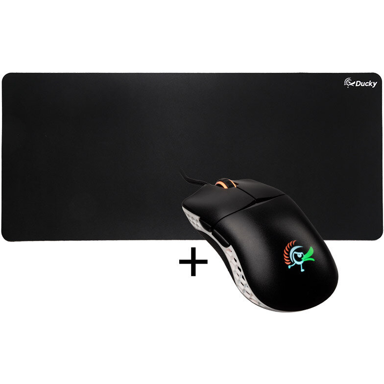 Oferte la Mouse Ducky Feather Gaming ARGB + Mousepad Negru