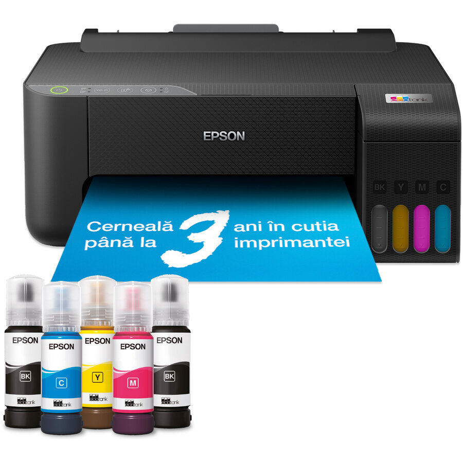 Oferte la Imprimanta Inkjet Color EcoTank L1270 CISS Format A4 Wi-Fi Negru