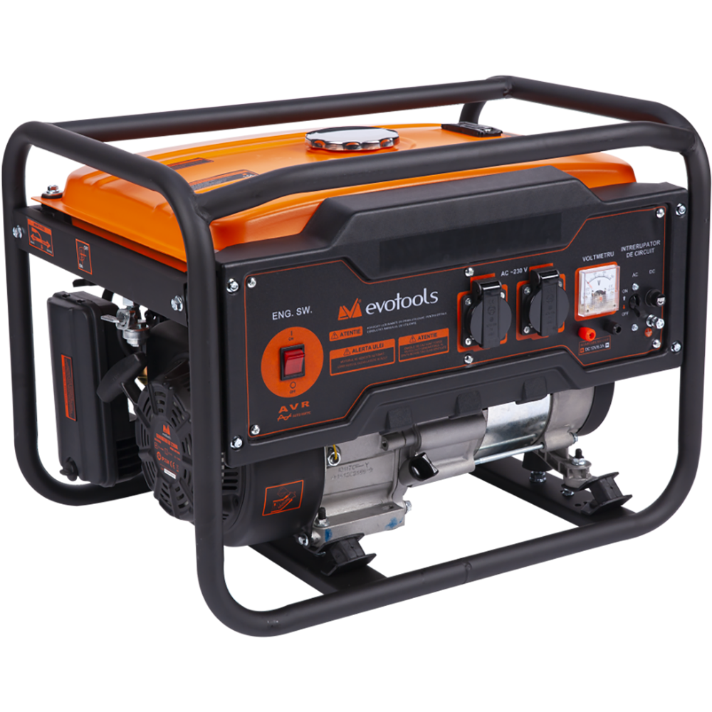 Oferte la Generator curent electric monofazic Evotools KM2500A, 2.2 kW, 2 x 230 V, capacitate rezervor 15 l