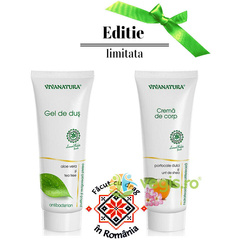 Oferte la Gel De Dus Antibacterian 250ml + Crema pentru Corp 250ml Pachet PROMO