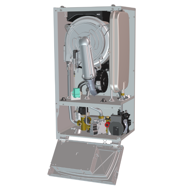 Oferte la Pachet apartament cu 2 camere centrala termica pe gaz in condensare Motan Condens KPlus 22.5 kW kit evacuare termostat calorifere otel kit armaturi centrala robineti calorifer