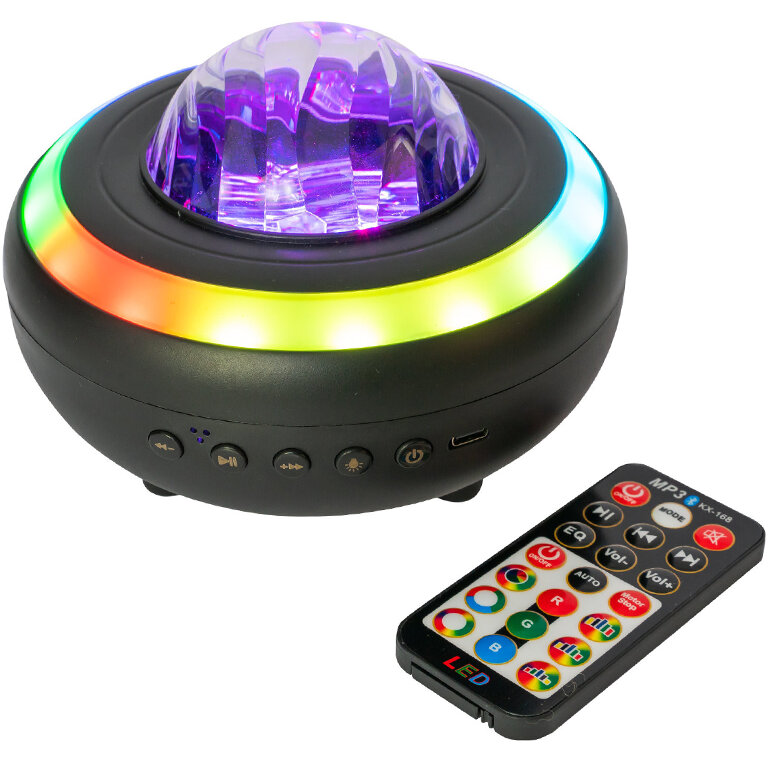 Oferte la Boxa Portabila Cu Efect Astro Si Led Bluetooth Negru