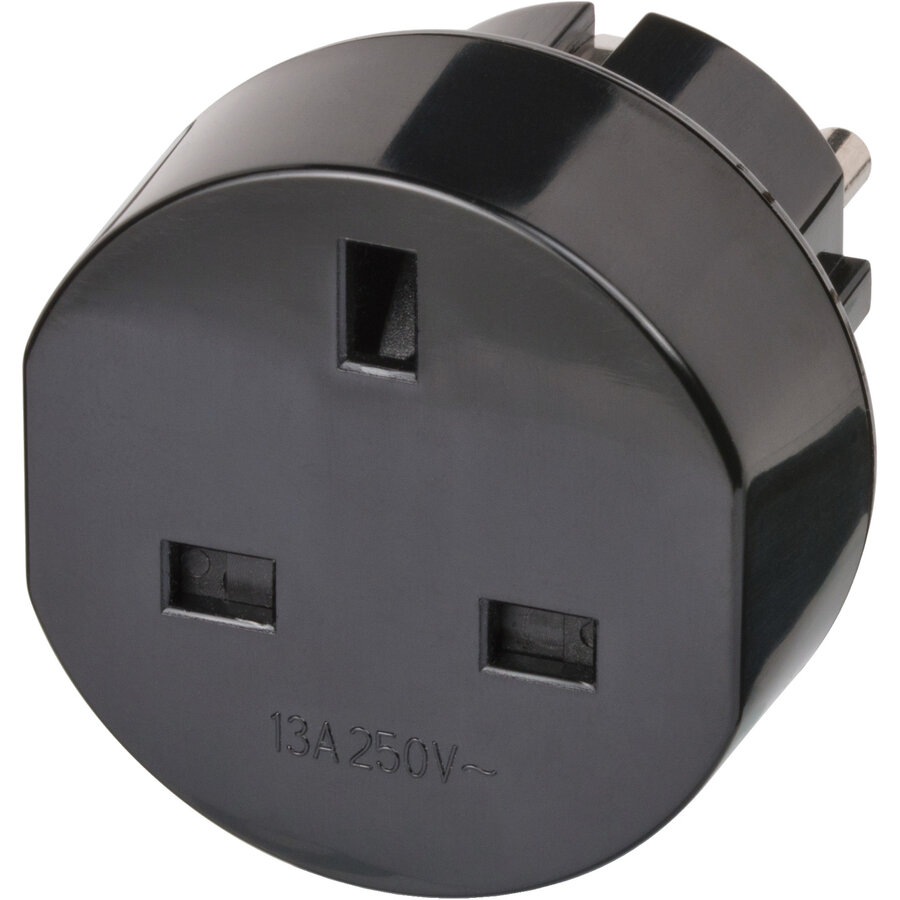 Oferte la Adaptor Priza Calatorie Plug GB/EU Negru