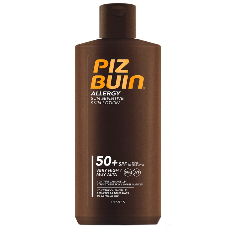 Oferte la Lotiune cu protecție solară pentru piele sensibila cu SPF 50+ Alergie, Piz Buin (Concentratie: Lotiune, Gramaj: 200 ml)