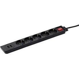 Oferte la Power Strip 5-Way USB-A 17 W Switch 1.4 m Black