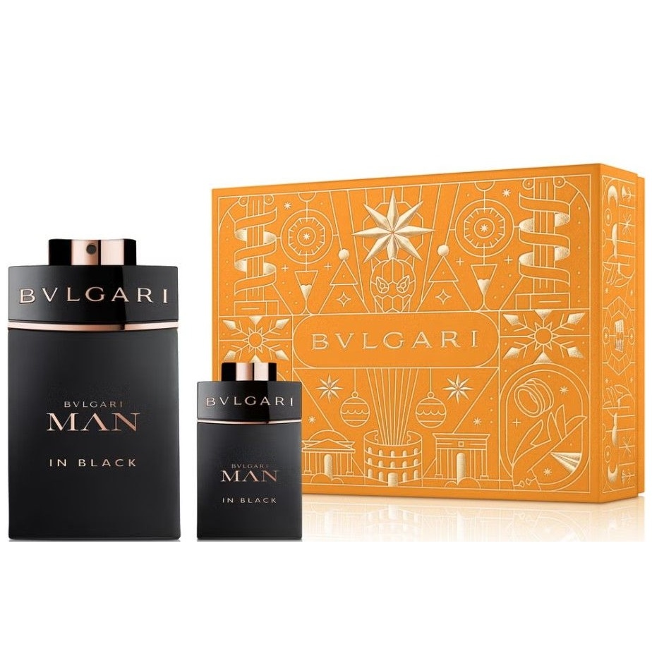Oferte la Set Cadou Bvlgari Man In Black, Apa de Parfum, Barbati (Continut set: 100 ml Apa de Parfum + 15 ml Apa de Parfum)