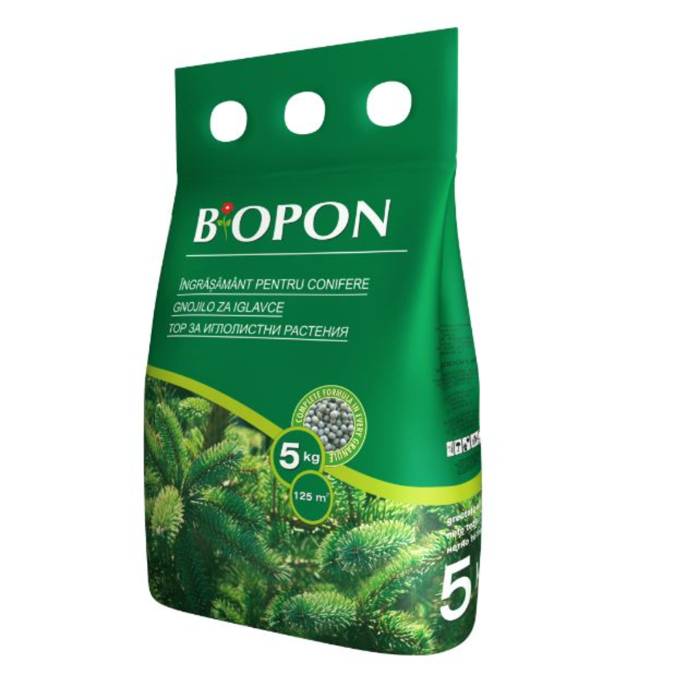 Oferte la Ingrasamant Biopon pentru conifere, 5 kg/125 m2  