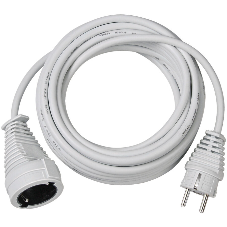 Oferte la Cablu Prelungitor Cu Stecher Si Priza Plastic 5M Utilizare Interior Alb