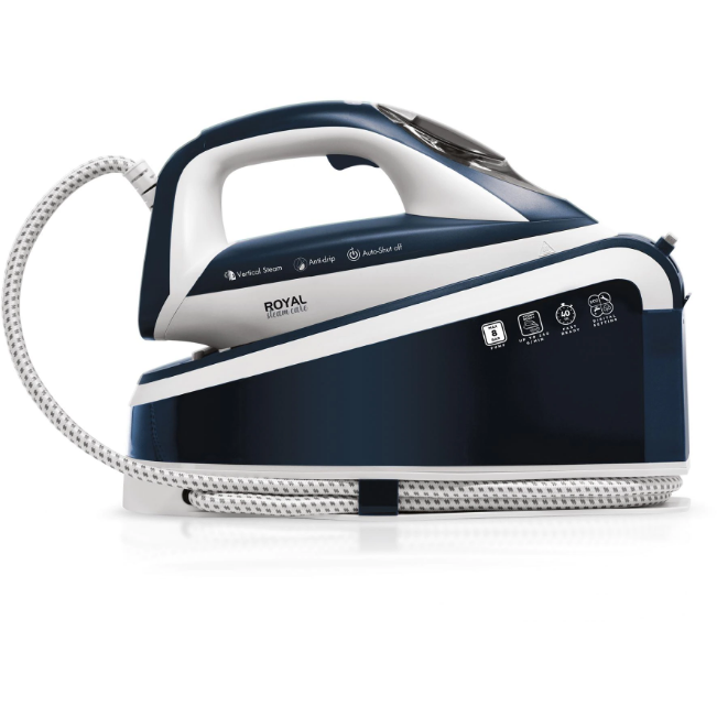 Oferte la Statie de calcat ROYAL STEAM CARE BLUE 3000W Auto-curatare talpa invelis Ceramic Alb/ Albastru