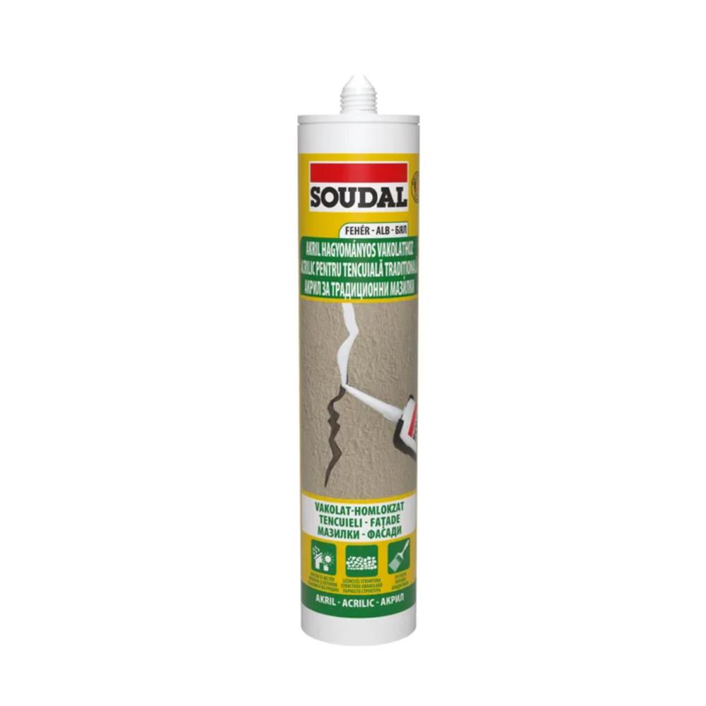 Oferte la Mastic acrilic structurat Soudal, alb, 280 ml