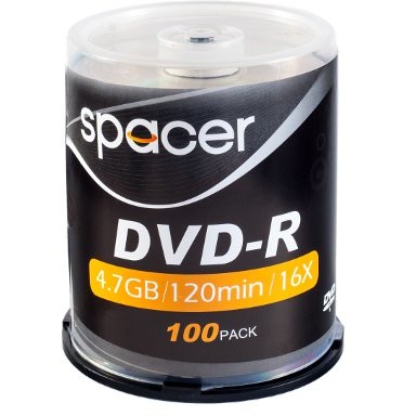 Oferte la VD-R SPACER 4.7GB, 120min, viteza 16x, 100 buc, spindle, DVDR25 166556/45501234 / 19403 001 001/166556 4