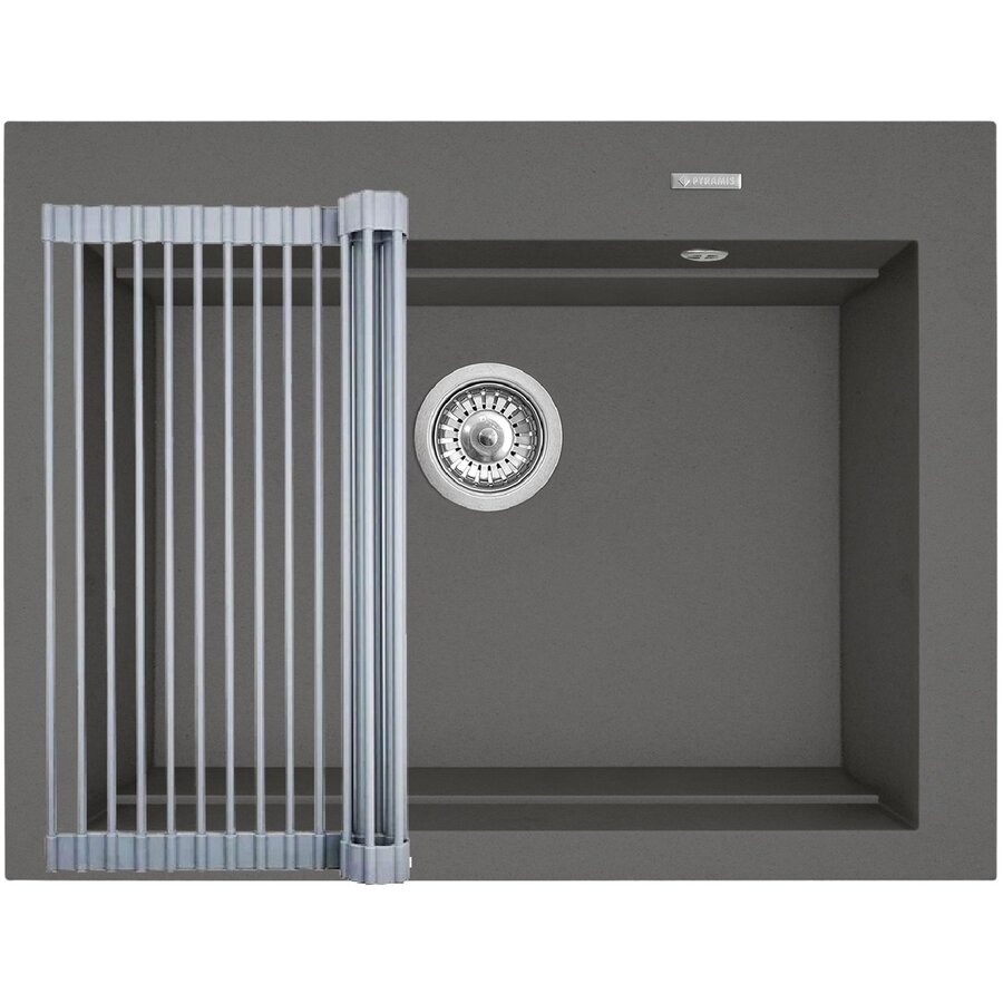 Oferte la Set Chiuveta Granit + Suport multifunctional ROLL UP SIROS 67x51.5 1B Iron Grey