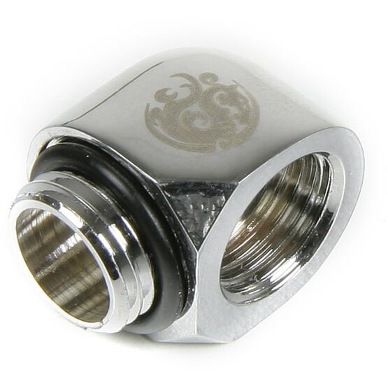 Oferte la Adaptor Racirea  Apa 90 Grade G1/4inch  Alama Nichelata  Argintiu