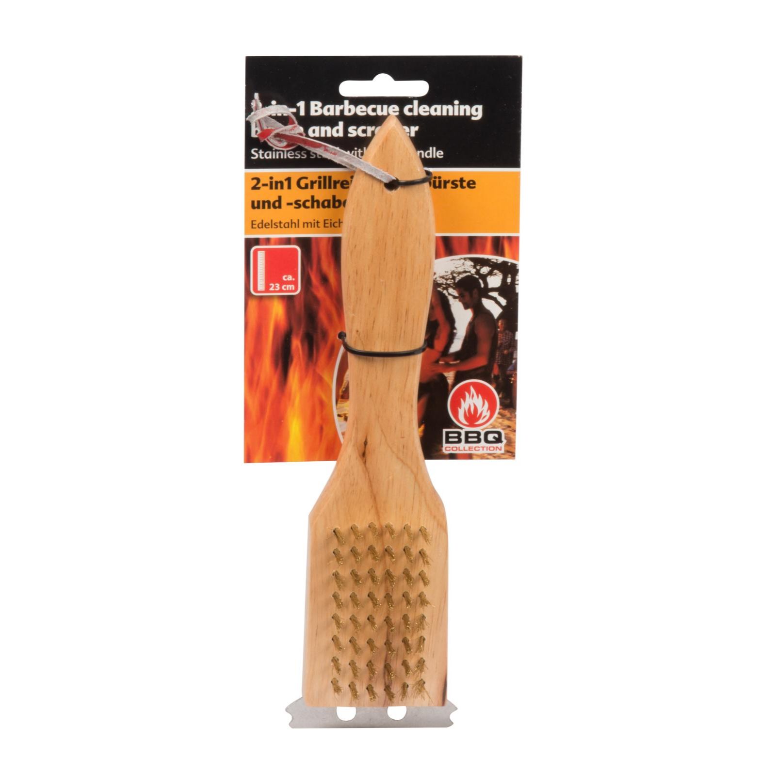 Oferte la Perie curatare gratar 2 in 1 BBQ Collection, Bamboo, 230 x 65 x 30 mm 