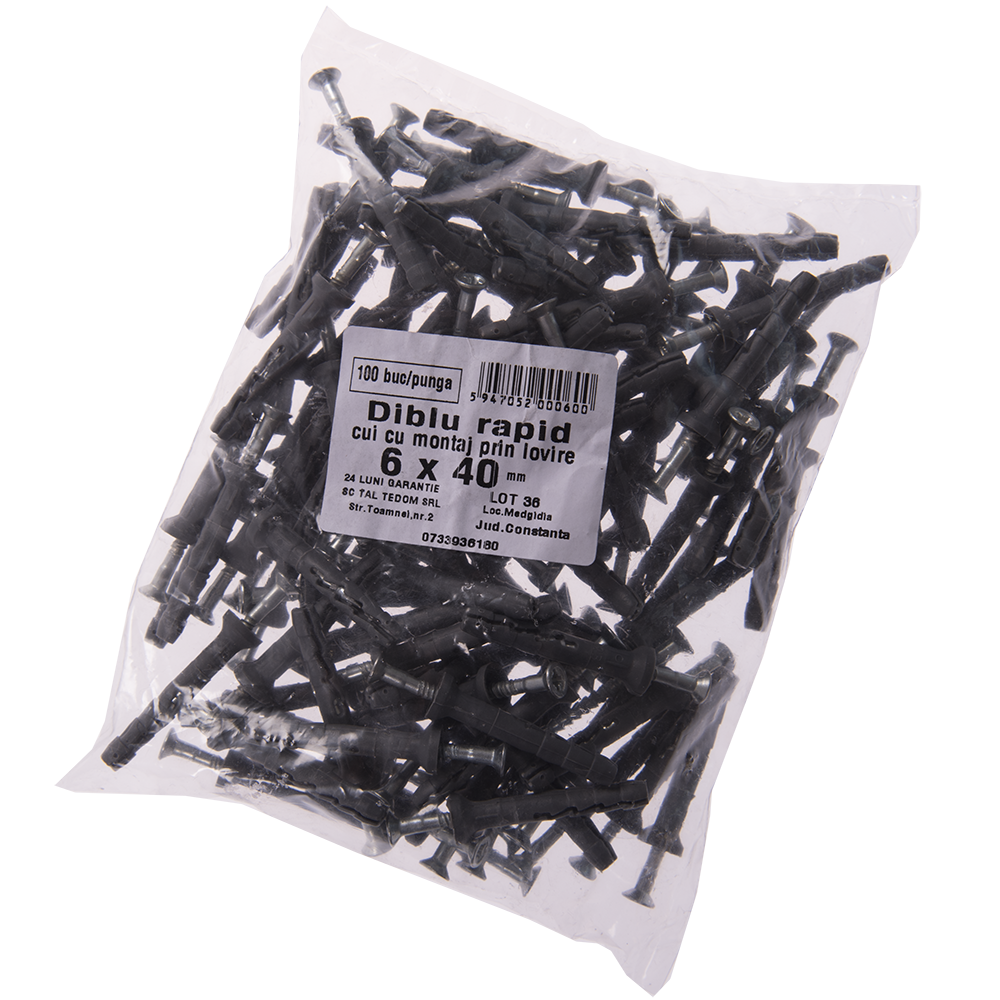 Oferte la Diblu rapid Y cu surub, 6 x 40 mm, 100 buc/punga