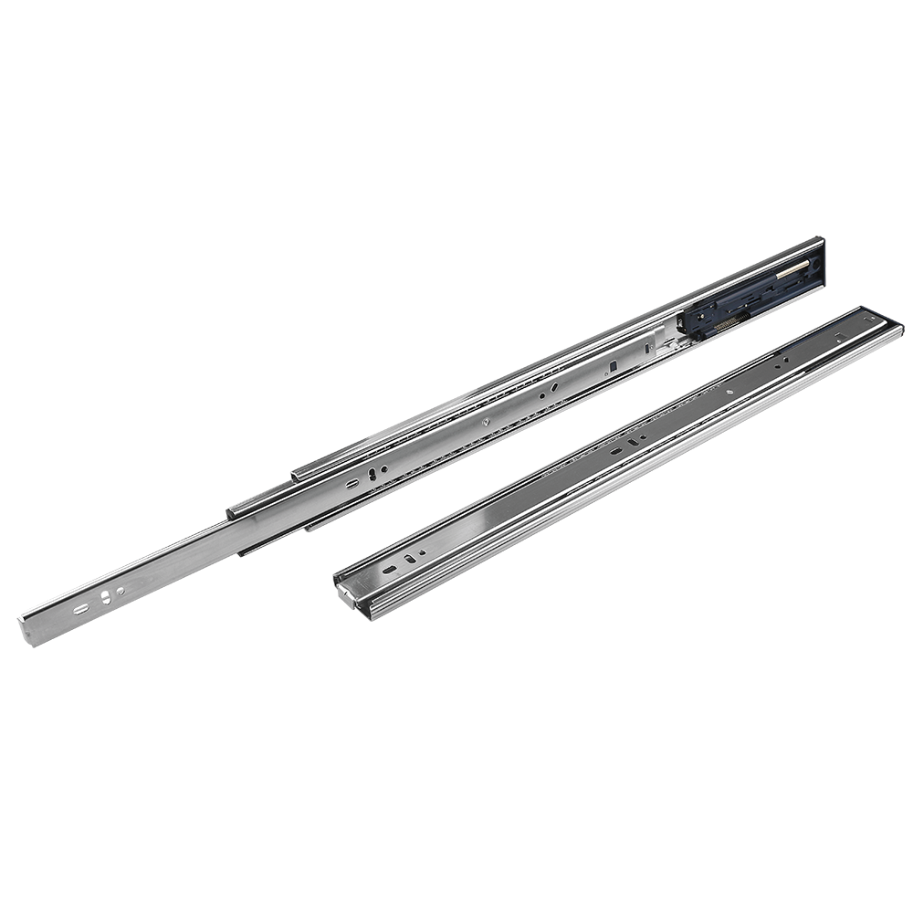 Oferte la Glisiera cu bile cu push - open si amortizare Teko, otel, zincat - alb, extractie totala, 400 x 45 mm