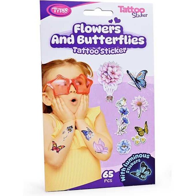 Oferte la Set 65 Tatuaje Temporare Tip Autocolante KOPXX1800016 Flori si Fluturi