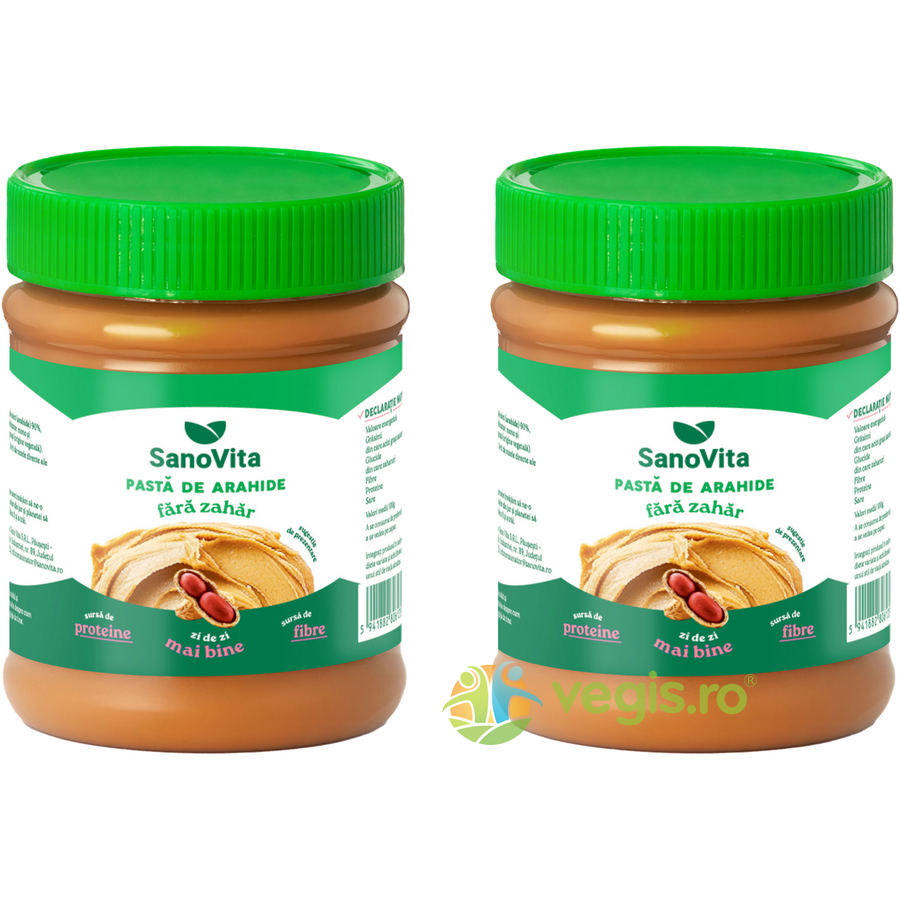 Oferte la Pachet Pasta de Arahide Cremoasa fara Zahar 375g + 375g