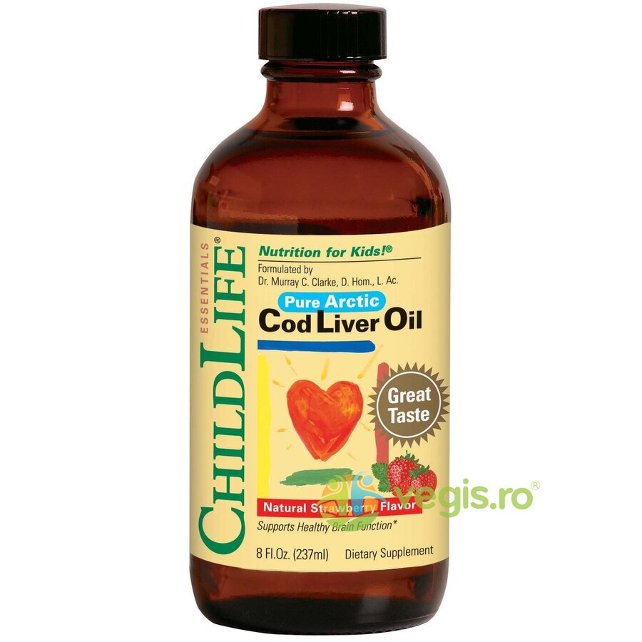 Oferte la Cod Liver Oil Pentru Copii (Ulei din ficat de cod) 237ml Secom,