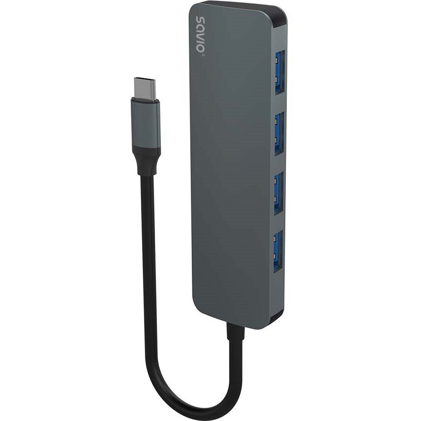 Oferte la Hub USB USB-C - 4 x USB-A AK-54 Gri