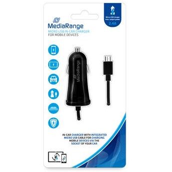 Oferte la Incarcator Auto Cu cablu MicroUSB 2.4A Output 1m Negru