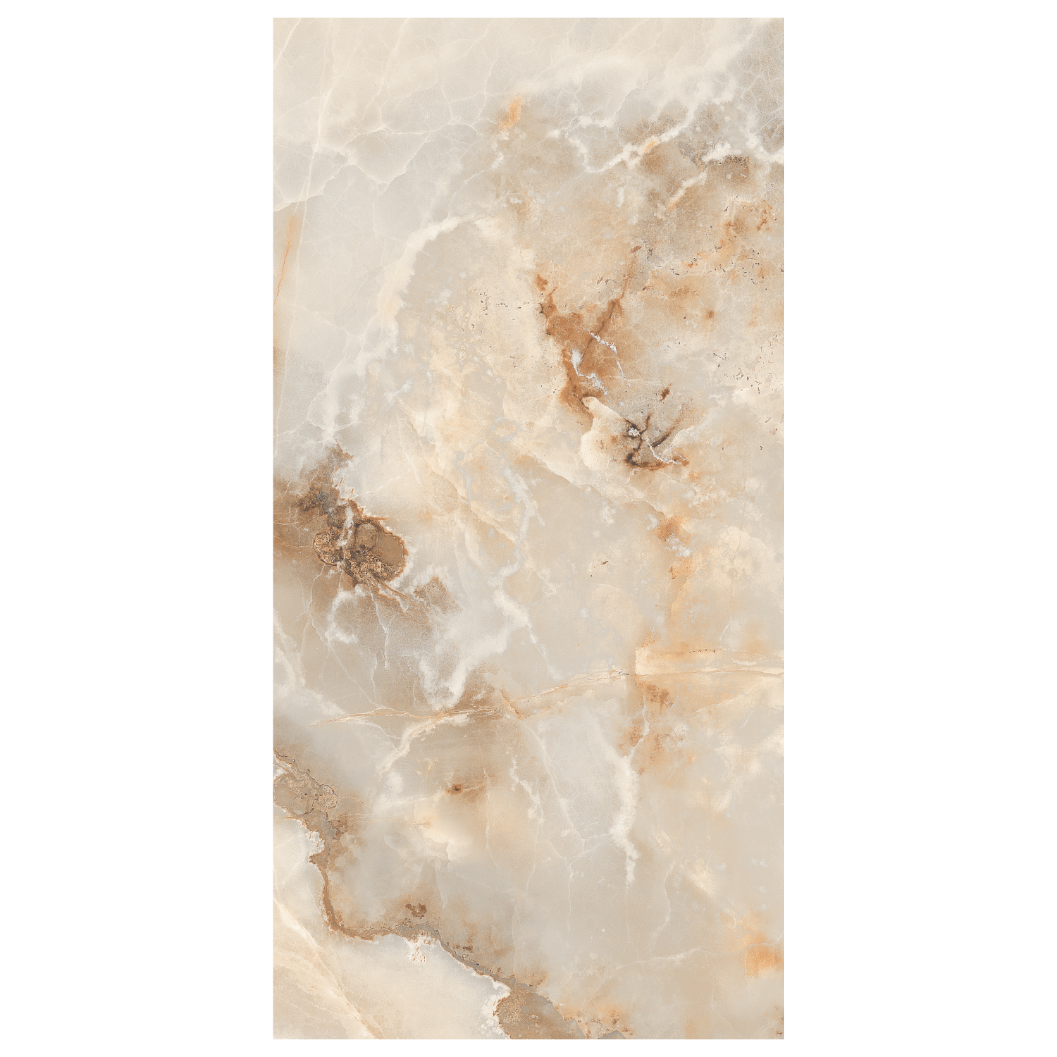 Oferte la Gresie interior/exterior rectificata portelanata Amber Onyx, bej, vitrificata, astect marmura lucioasa, PEI 4, 8.5 mm, 120 x 60 cm