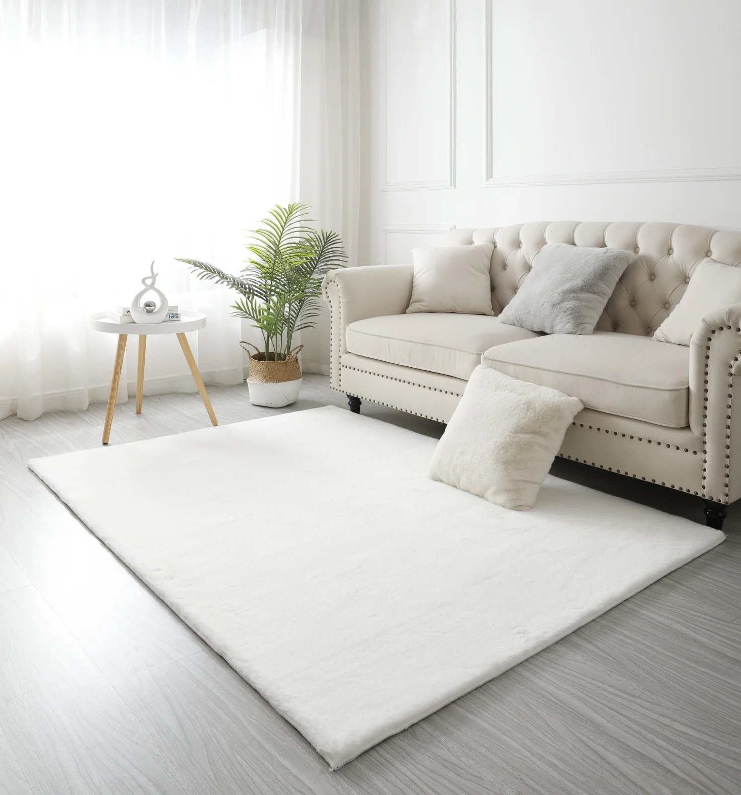 Covor blanita ecologica alb antiderapant SL060