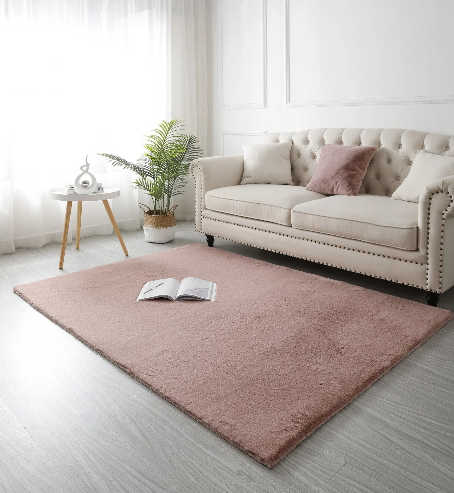 Covor blanita ecologica roz antiderapant SL020