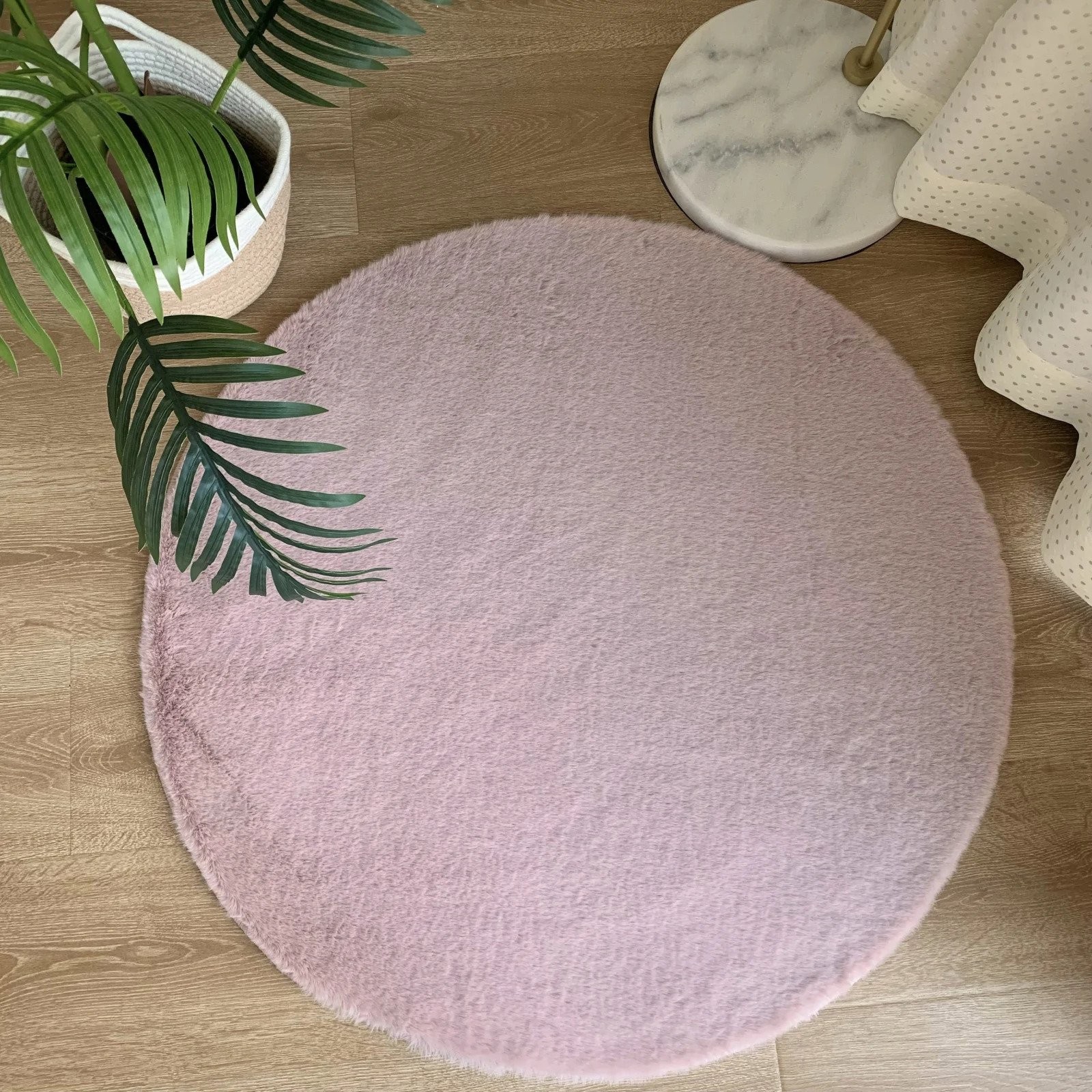 Covor cerc blanita ecologica roz SL020