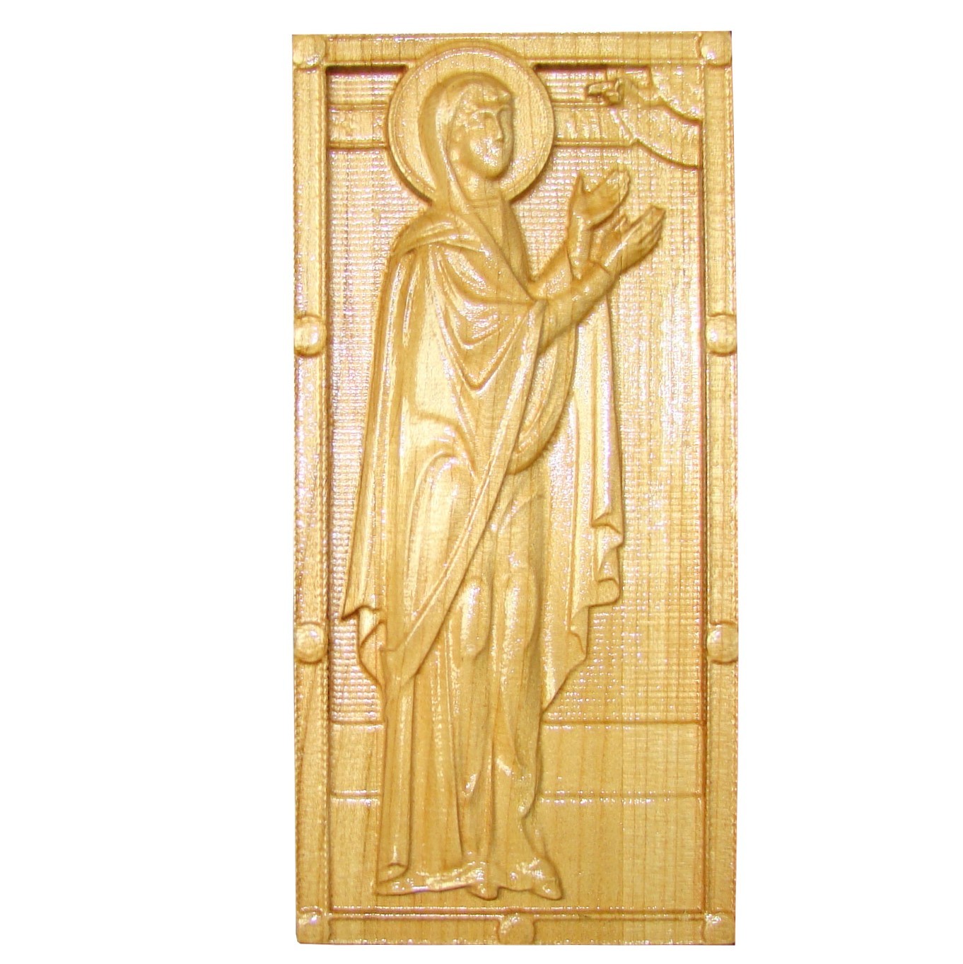 Oferte la Icoana sculptata Sfanta Proorocita Ana, lemn masiv, Dimensiune 18.5x9 cm