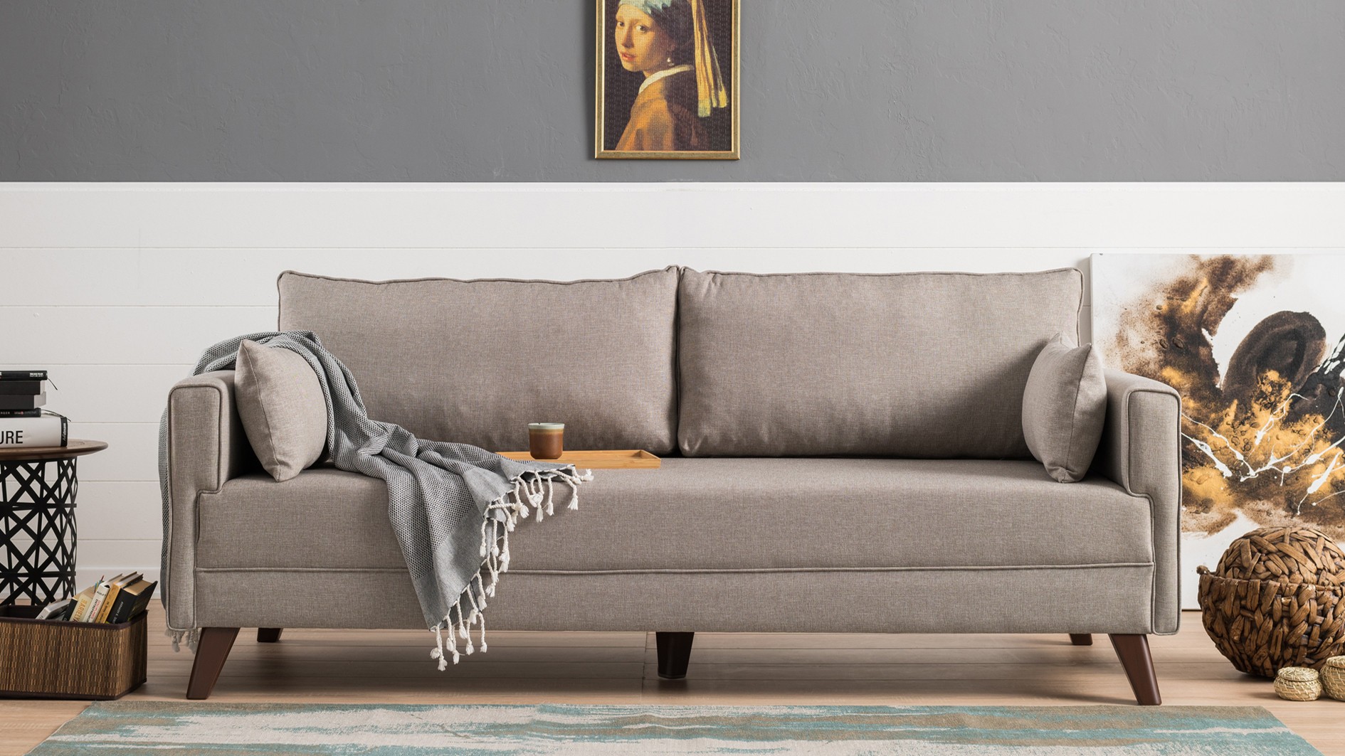 Oferte la Canapea Living Bella Sofa Bed - Cream 208 X 85 X 81